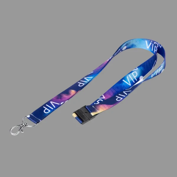 Lanyard in Poliestere per Sublimazione con Moschettone e Sgancio di Sicurezza