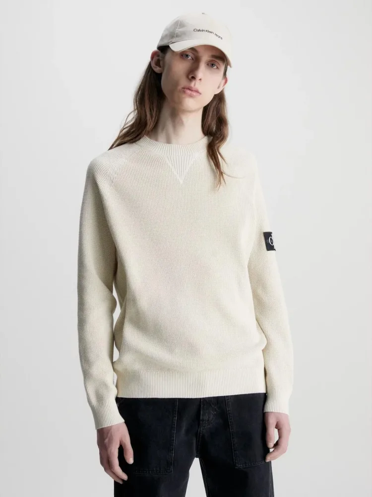 Calvin Klein Maglia Uomo Girocollo Core Badge - immagine 3