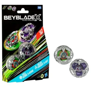 Beyblade X – Dual Pack: Yell Kong 3-60GB e Helm Knight 5-80T Beyblade X – Dual Pack: Yell Kong 3-60GB e Helm Knight 5-80T