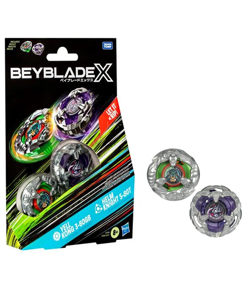 Beyblade X - Dual Pack: Yell Kong 3-60GB e Helm Knight 5-80T