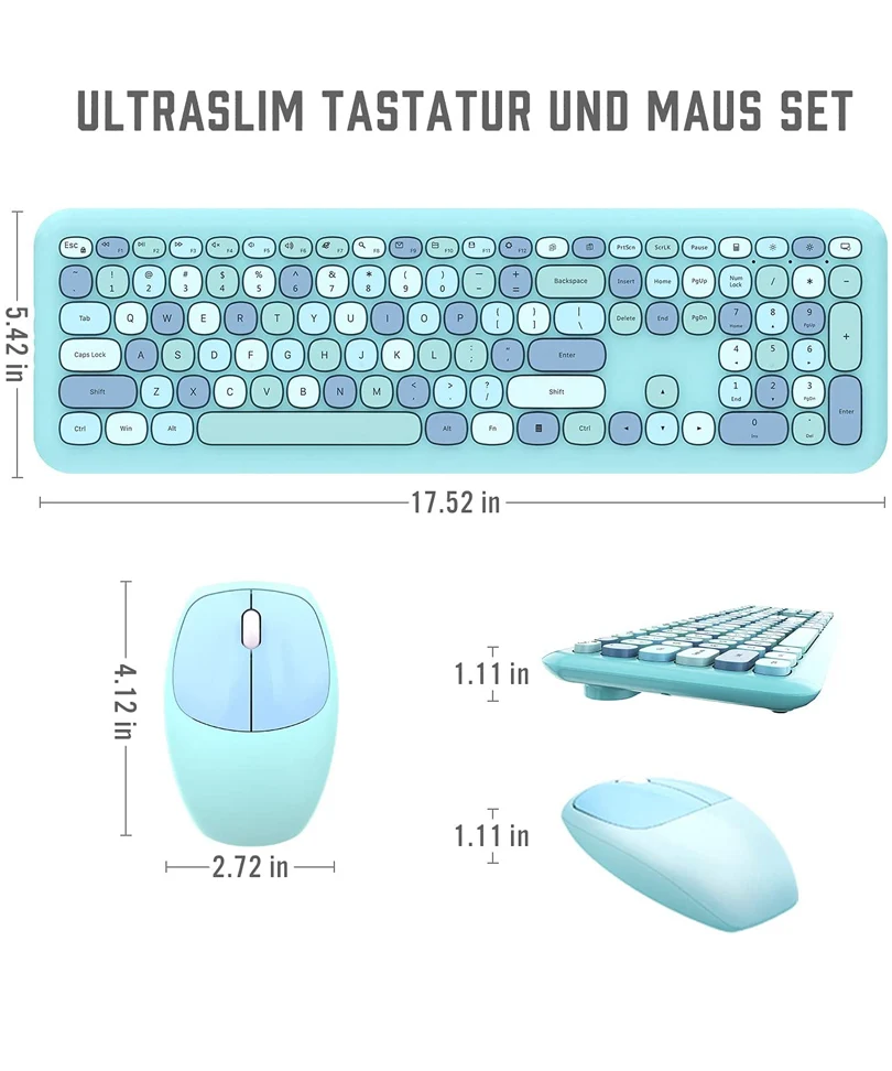 Dedeo - Tastiera e Mouse Wireless - immagine 3