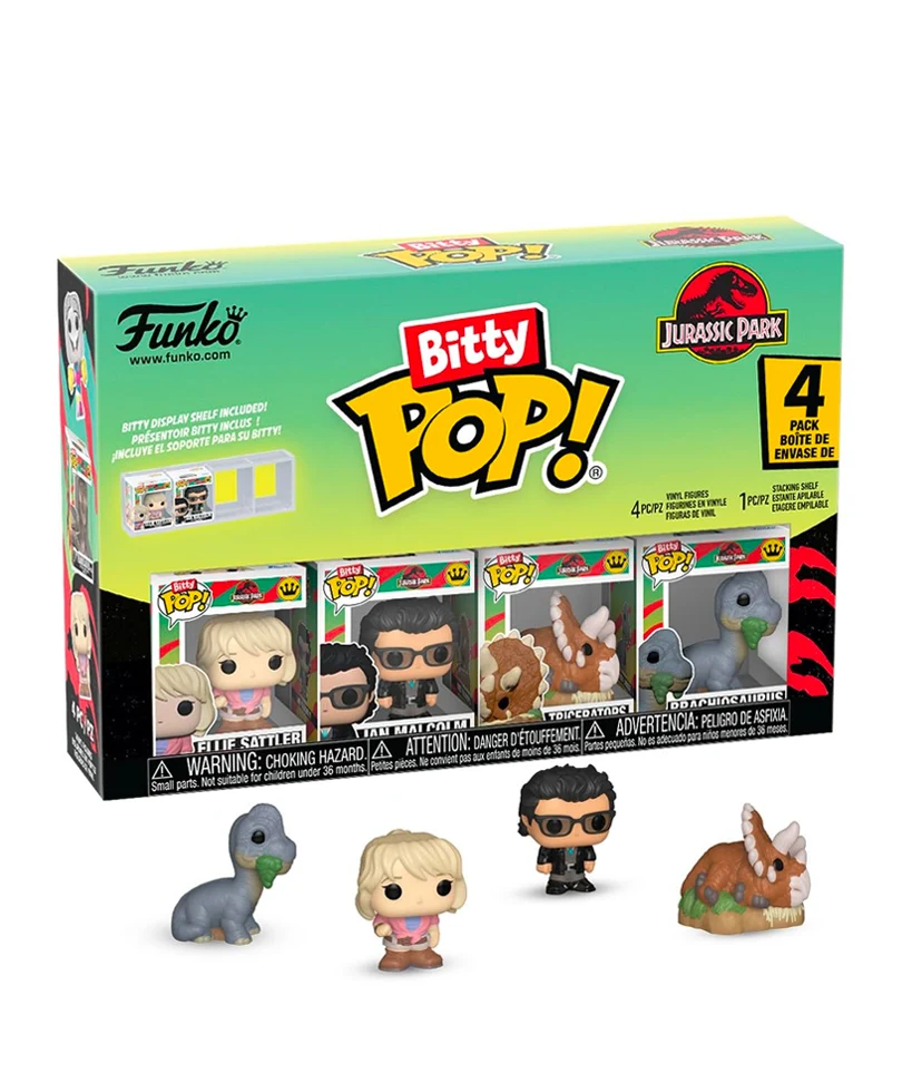 Ellie Sattler / Ian Malcolm / Triceratops / Brachiosaurus (4-Pack)