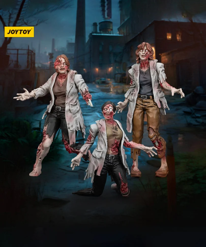 Zombie Dark Source – Action Figures 3-Pack Scientists (Female) 8 cm