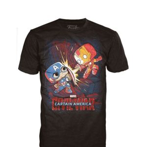 Funko Marvel T-Shirt Captain America vs Iron Man Civil War Funko Marvel T-Shirt Captain America vs Iron Man Civil War