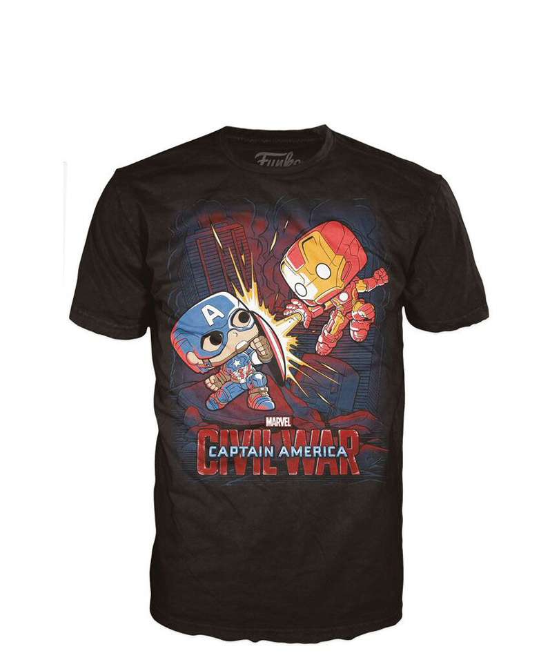 Funko Marvel T-Shirt Captain America vs Iron Man Civil War