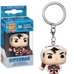 Superman in Holiday Sweater Keychain Superman in Holiday Sweater Keychain