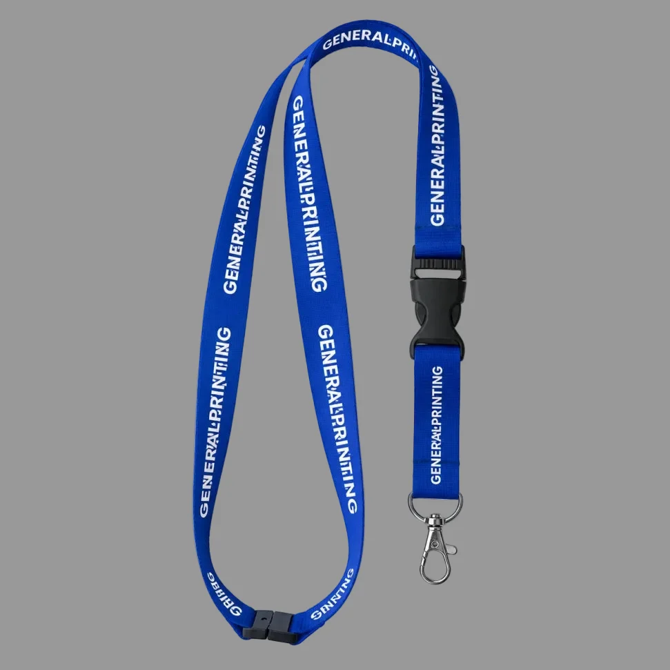Lanyard in Poliestere con Moschettone, Fibbia Staccabile e Sgancio di Sicurezza | Stampa 1 Colore da 30 pz