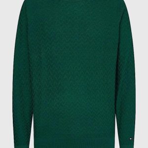 Tommy Hilfiger Maglia Uomo Triangle Structure Crew Neck