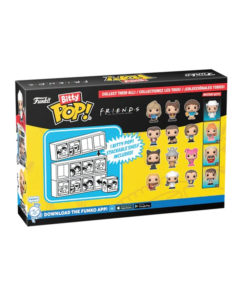 Rachel Green / Chandler Bing / Ross Geller / Mystery Bitty (Friends 80's) (4-Pack) - immagine 2