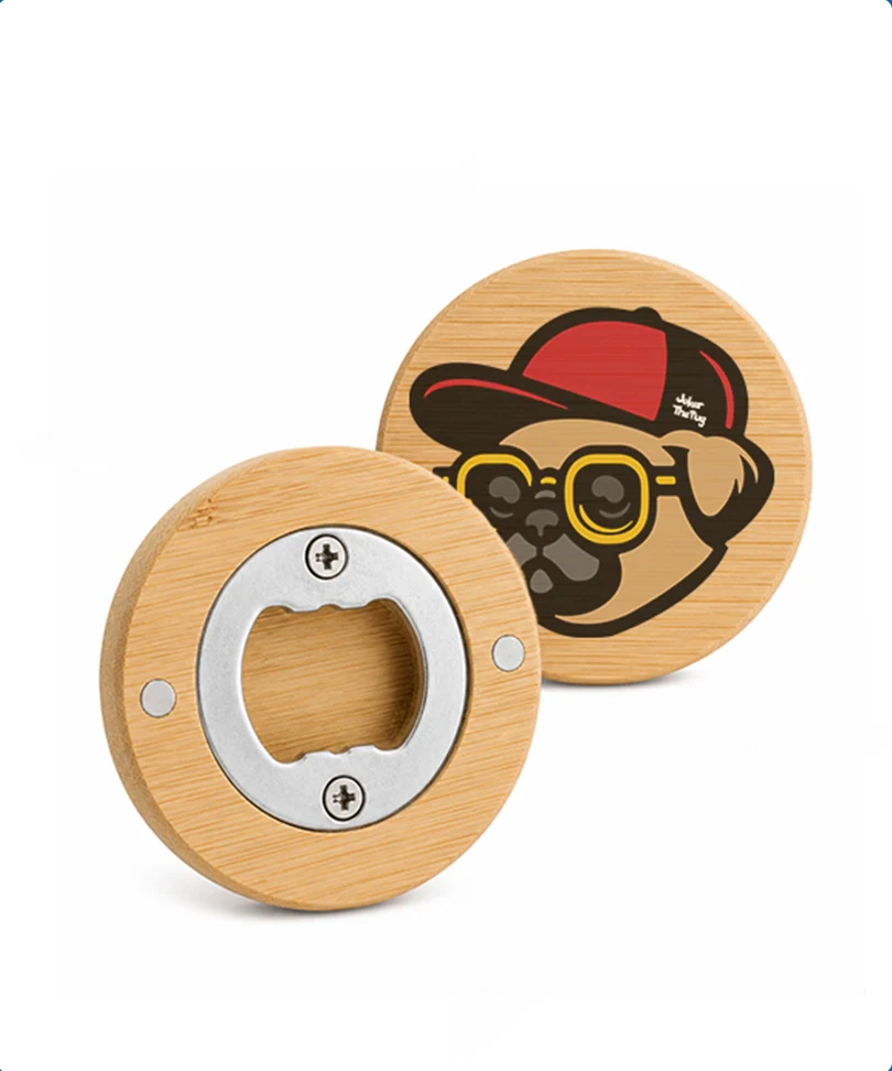 Apribottiglie Magnetico in Bambù Personalizzato - immagine 2