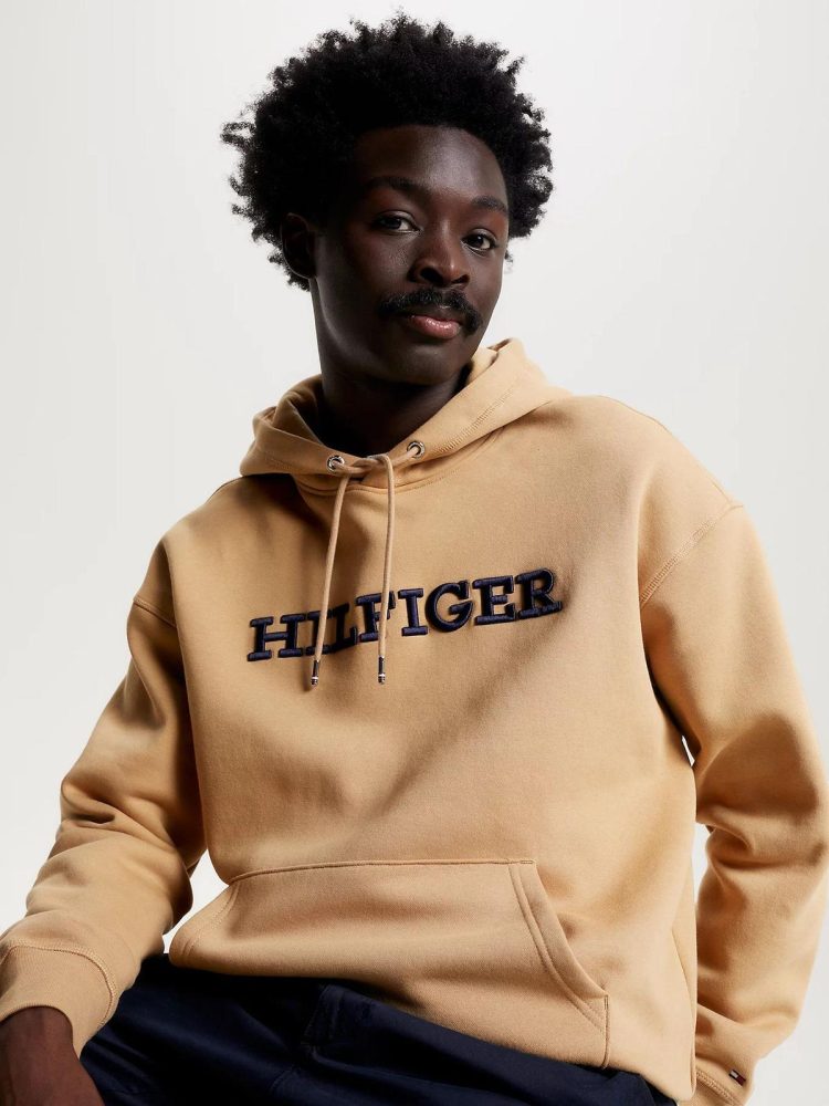 Tommy Hilfiger Felpa Uomo C/Capp Monotype Embro - immagine 3