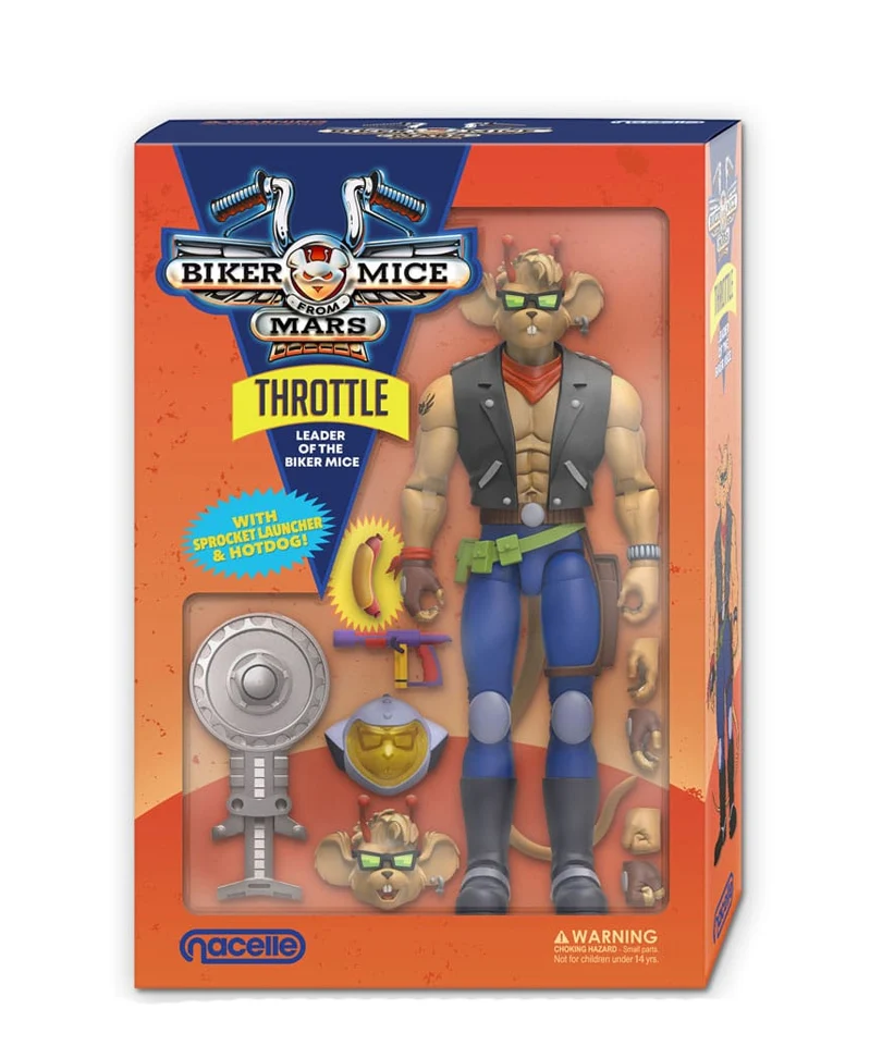 Biker Mice From Mars: Throttle - Action Figures 17 cm