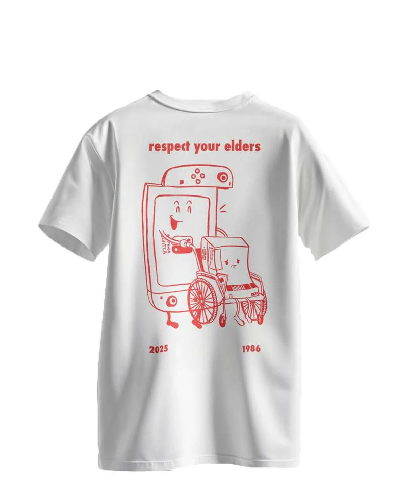 T-Shirt Donna Respect your Elders (Nintendo) Bianca