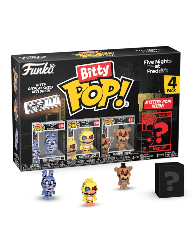 Nightmare Bonnie / Nightmare Chica / Nightmare Freddy / Mystery Bitty (4-Pack)