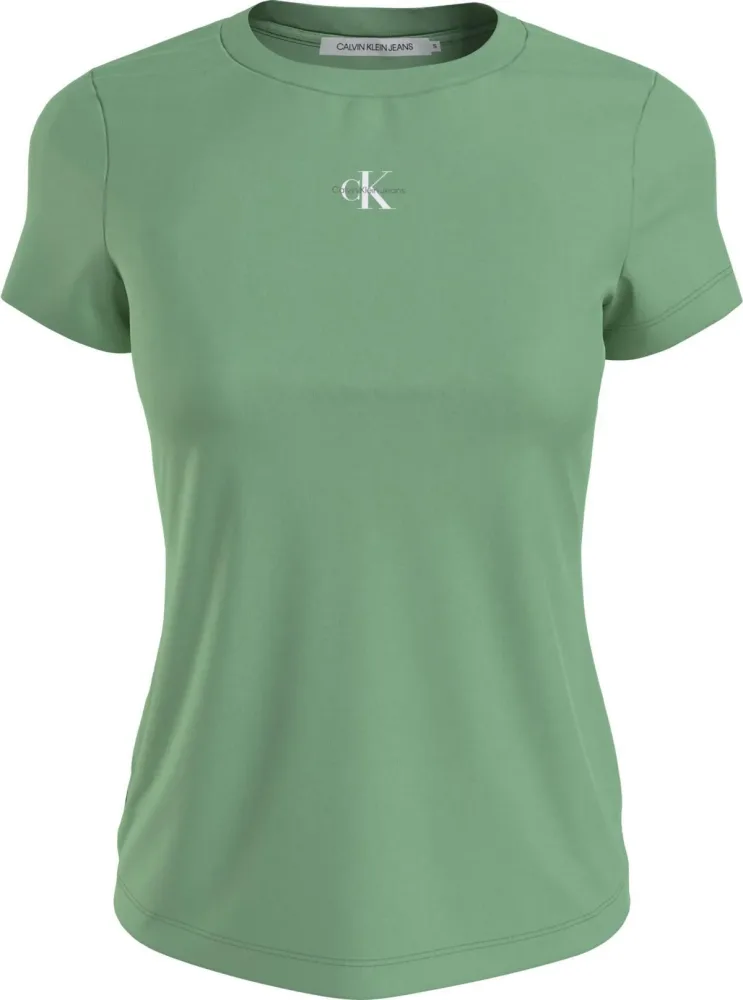 Calvin Klein T Shirt Donna Micro Monologo Slim Fit