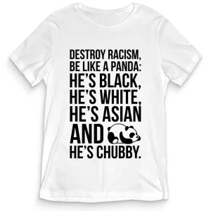 TeesBlitz tee133 – T-Shirt divertente – Be like a Panda TeesBlitz tee133 – T-Shirt divertente – Be like a Panda
