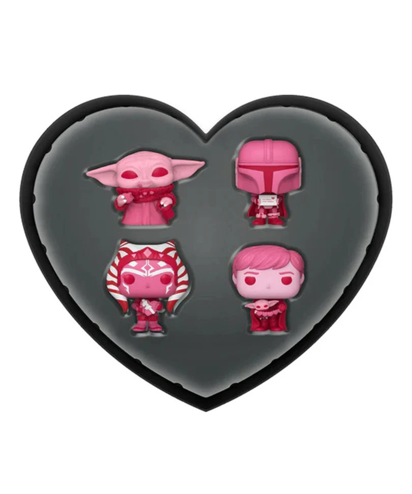 Ahsoka / Mandalorian / Luke Skywalker / Grogu 4-Pack Marvel Valentine Mystery Minis
