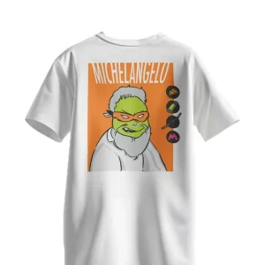 T-Shirt Donna Michelangelo Ninja Bianca T-Shirt Donna Michelangelo Ninja Bianca
