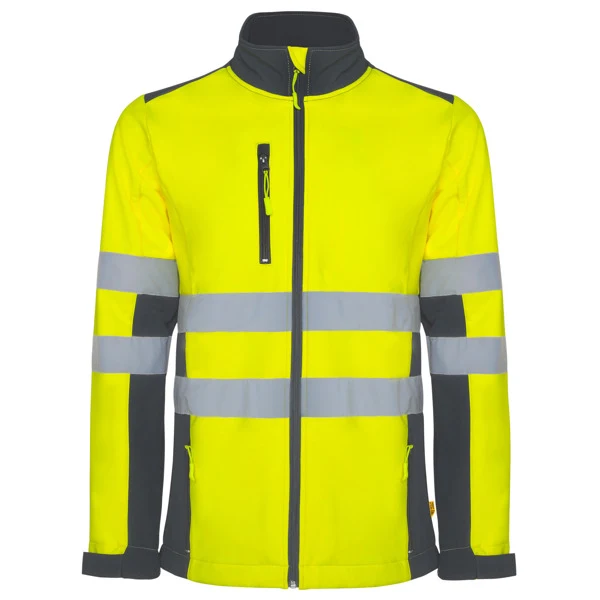 Giacca Softshell Alta Visibilità Bicolore 3 Strati – Idrorepellente | Roly WRK - immagine 3