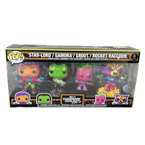 Star-Lord / Gamora / Groot / Rocket Raccoon (Blacklight) (4-Pack)