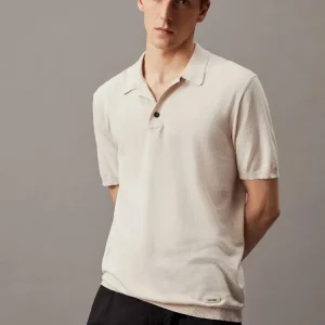 Calvin Klein Polo Uomo Cotton Silk Calvin Klein Polo Uomo Cotton Silk