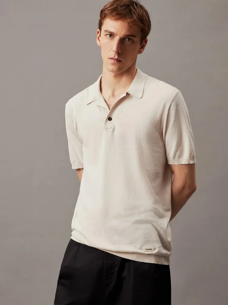 Calvin Klein Polo Uomo Cotton Silk