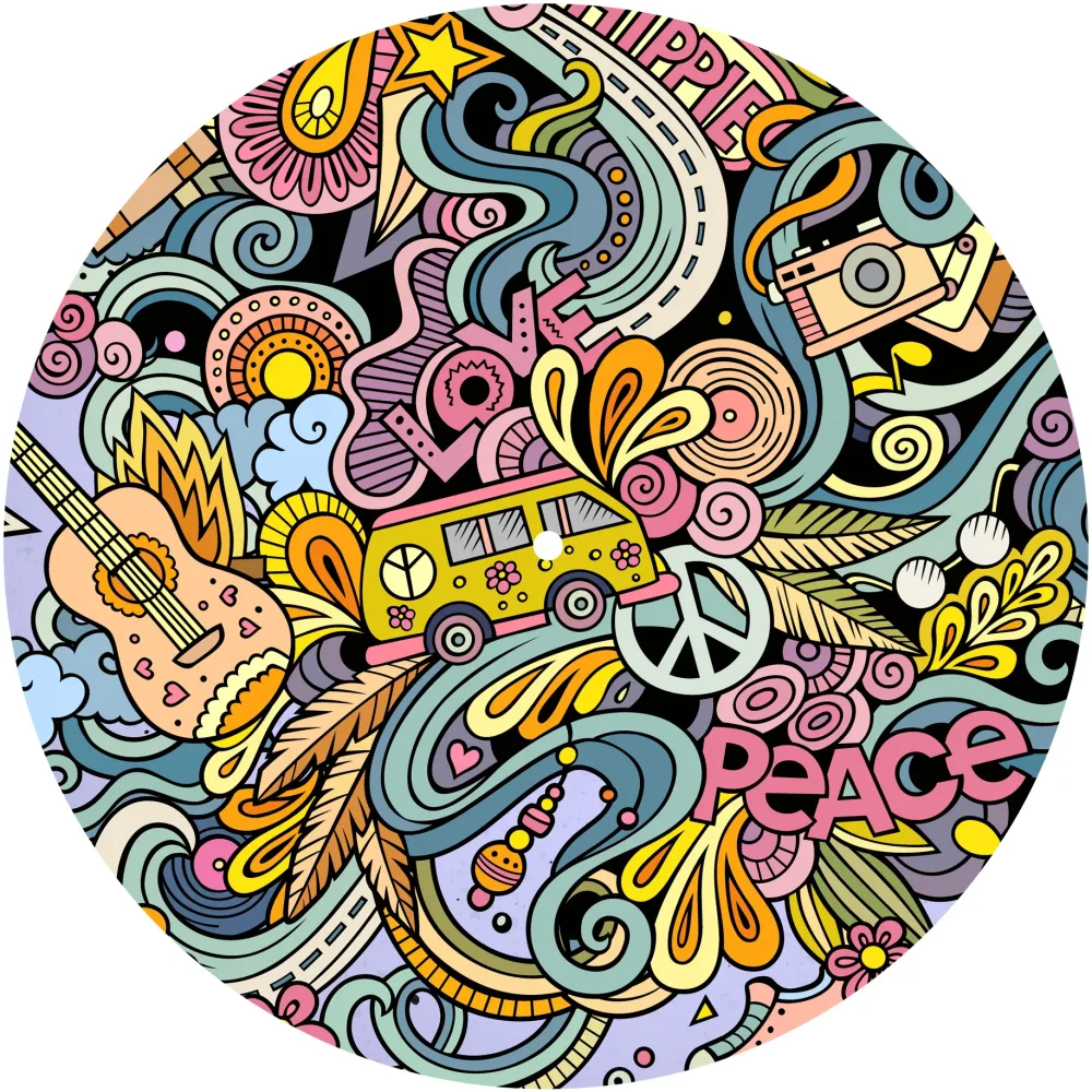Slipmats 33 TB064 – Panno feltro giradischi Seventies – Pattern
