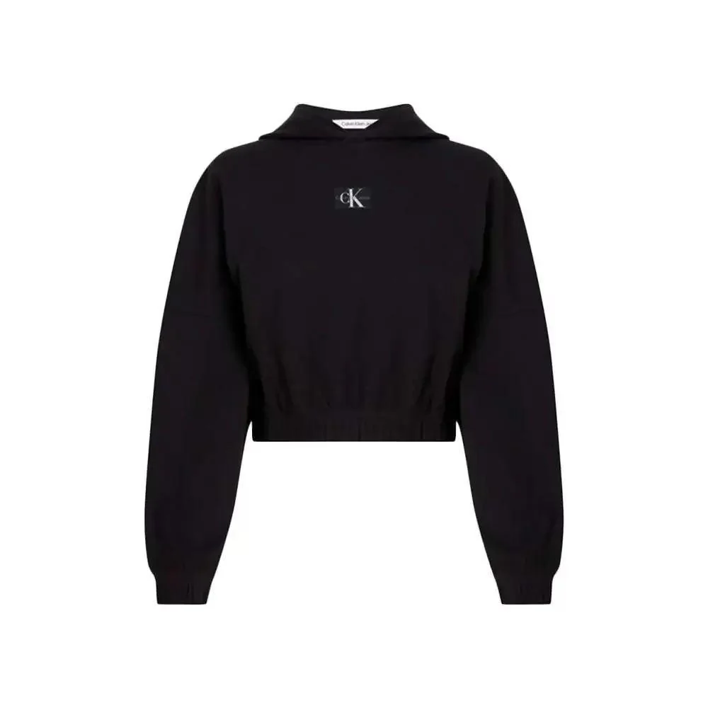 Calvin Klein Felpa Donna Badge Rib Hoodie