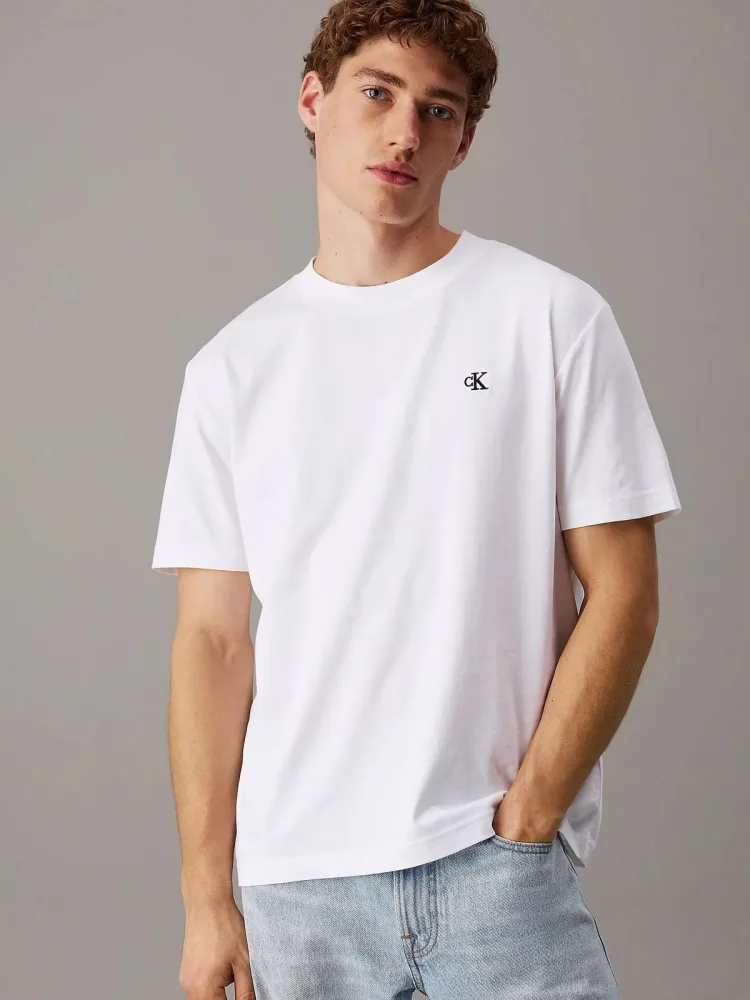 Calvin Klein T Shirt Uomo Serif Font Graphic