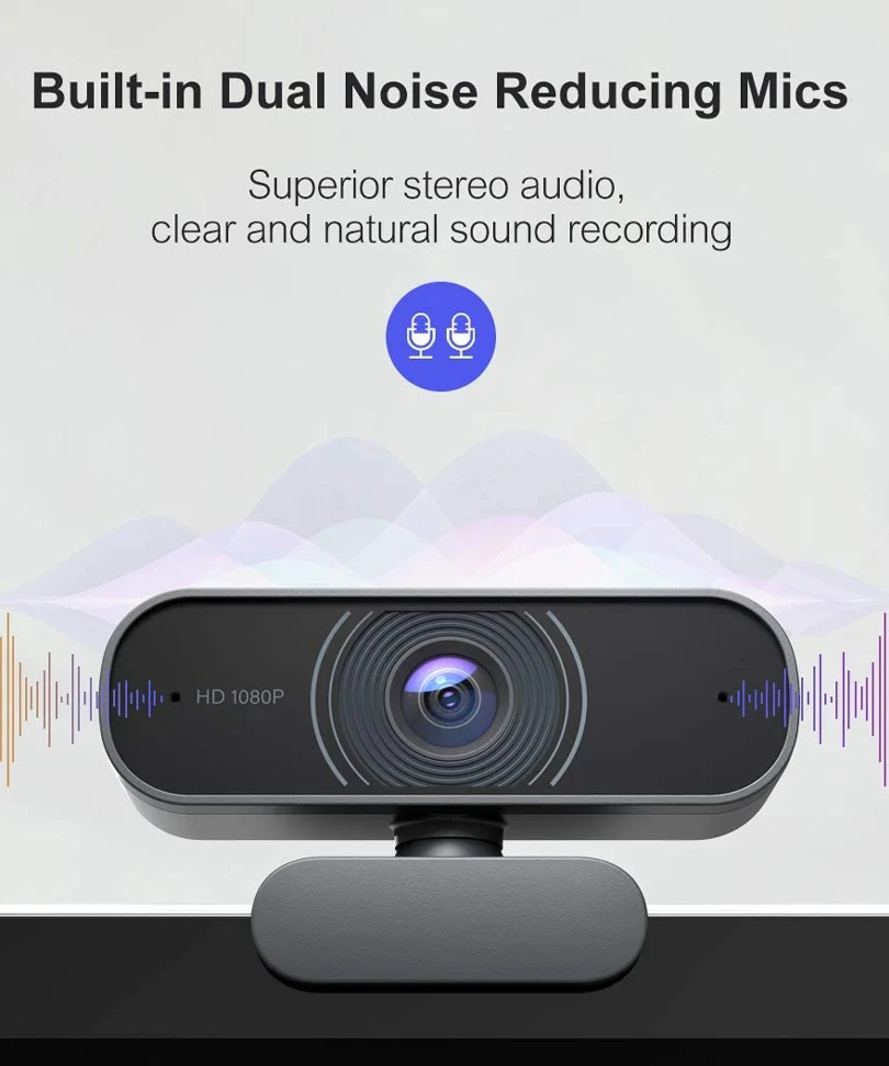 Webcam Full HD 1080p CW100 Crosstour con Microfono Incorporato - immagine 2