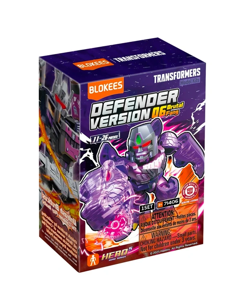 Transformers Blokees Plastic Model Kit Defender Version 06 Brutal Fang - Blind Box