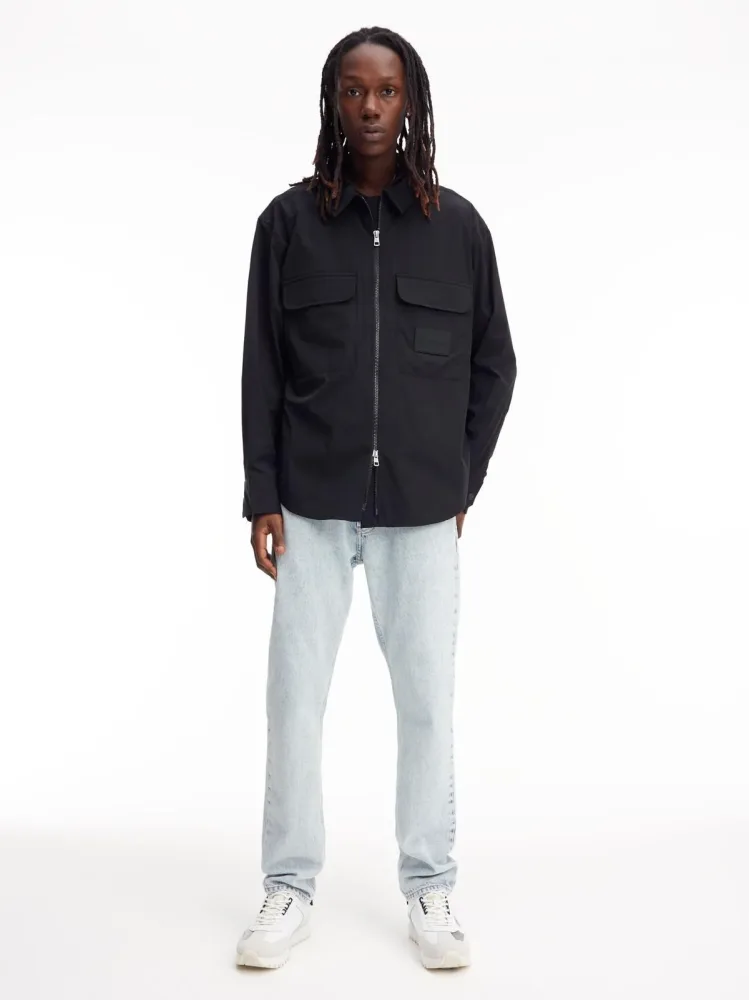 Calvin Klein Giacca Camicia Uomo Premium Ess Zip Overshirt - immagine 3