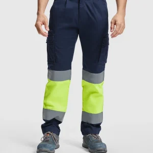 Pantalone Multitasche DAILY STRETCH HV Alta Visibilità Bicolore – Tessuto Elasticizzato | Roly WRK Pantalone Multitasche DAILY STRETCH HV Alta Visibilità Bicolore – Tessuto Elasticizzato | Roly WRK