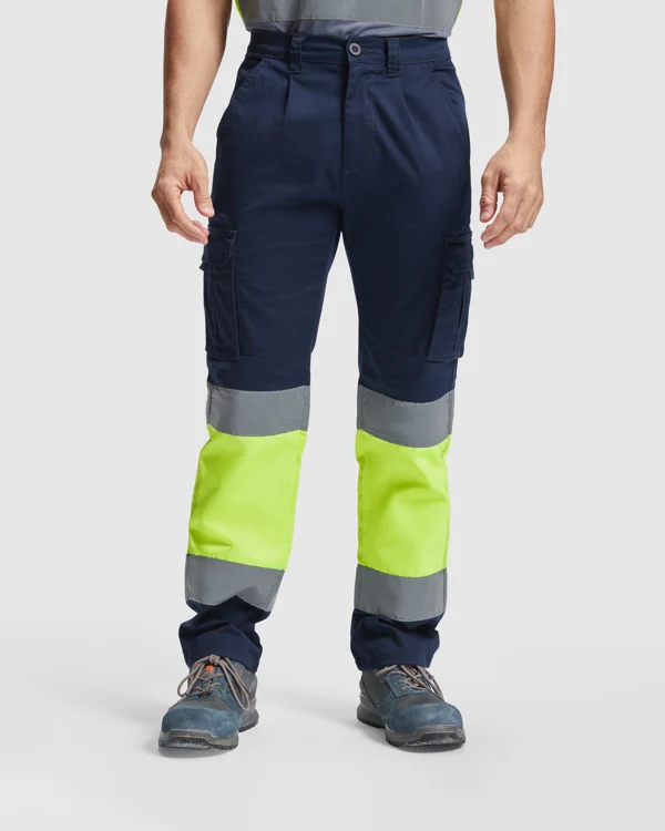 Pantalone Multitasche DAILY STRETCH HV Alta Visibilità Bicolore – Tessuto Elasticizzato | Roly WRK