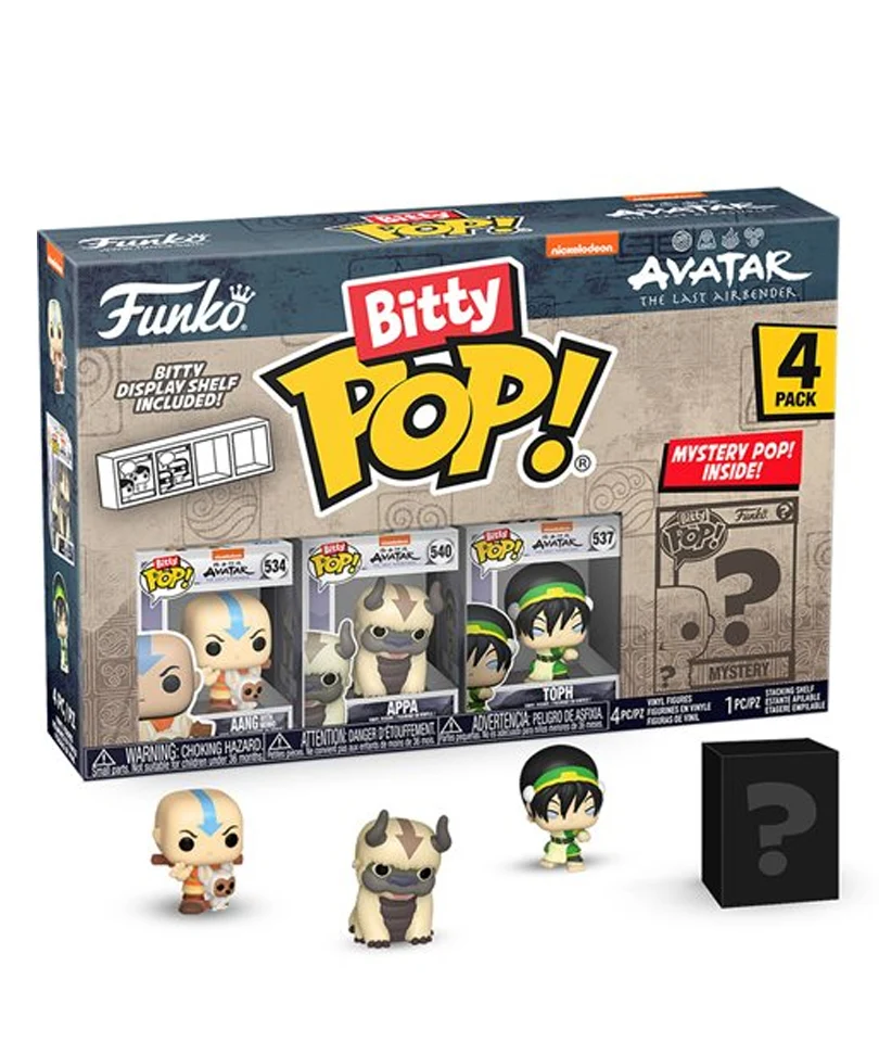 Aang with Momo / Appa / Toph / Mystery Bitty (4-Pack)