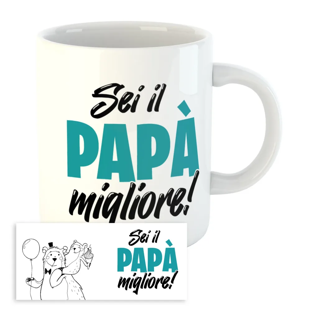 Tazza Mug Festa del Papà – Papà sei il migliore
