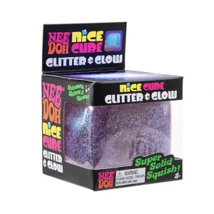 NeeDoh Squeeze Ball – Nice Cube (Glitter & Glow in the Dark)
