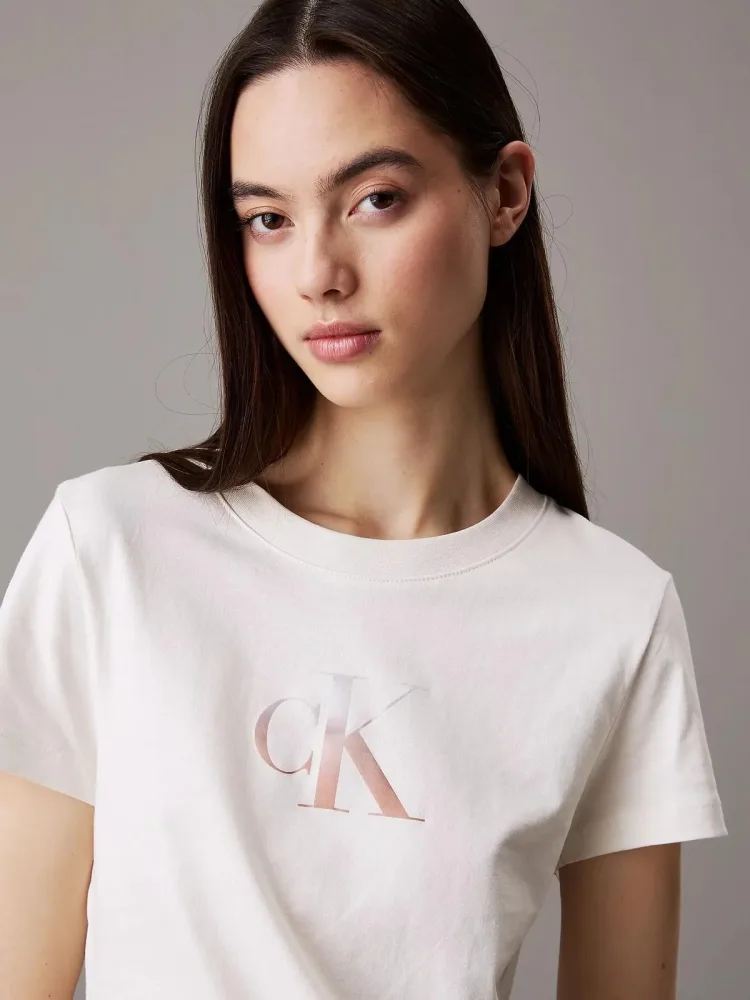 Calvin Klein T Shirt Donna Gradient Ck - immagine 3