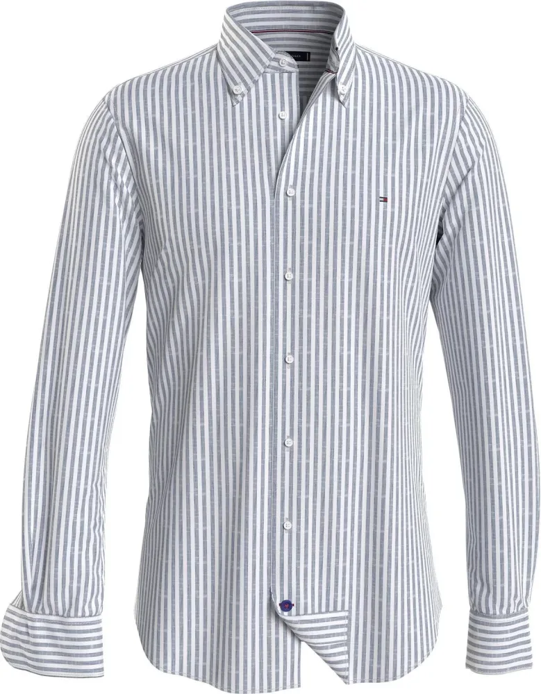 Tommy Hilfiger Camicia Uomo CotLinen Stripe