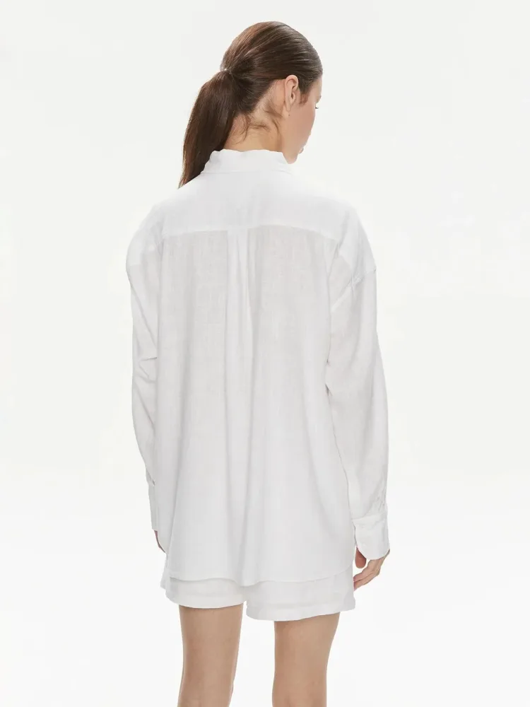 Tommy Hilfiger Camicia Donna Ovr Linen - immagine 2