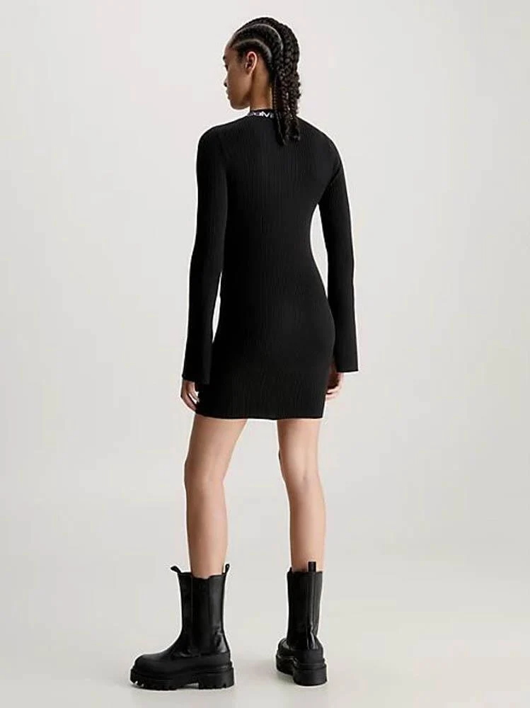 Calvin Klein Abito Donna Logo Intarsia Sweater Dress - immagine 3