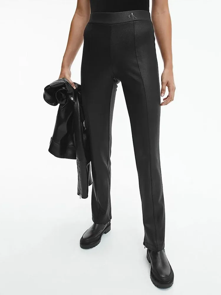 Calvin Klein Pantalone Donna Coated Milano Split - immagine 2