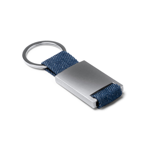 Portachiavi in Tessuto Denim con Corpo in Metallo | Stile Urban e Resistente