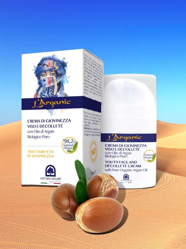 L’ARGANIC CREMA DI GIOVINEZZA Viso e Décolleté