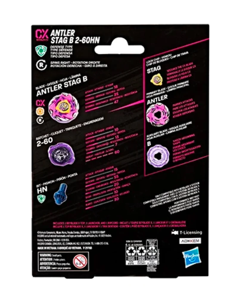 Beyblade X - Starter Pack: Antler Stag B 2-60HN CX - immagine 3