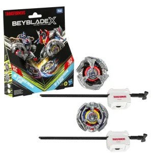 Beyblade X – Transformers Dual Pack: Optimus Primal 3-60F e Starscream 3-80N Beyblade X – Transformers Dual Pack: Optimus Primal 3-60F e Starscream 3-80N