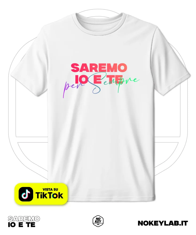 T-Shirt "Saremo Io e Te" – Limited Edition Sanremo 2026 - immagine 2