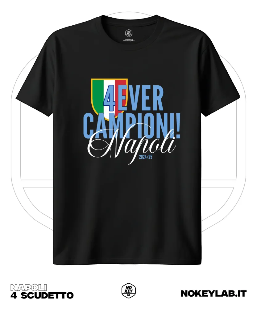 Maglia Napoli 4° Scudetto 2025 – T-Shirt Celebrativa Campioni d’Italia - immagine 2
