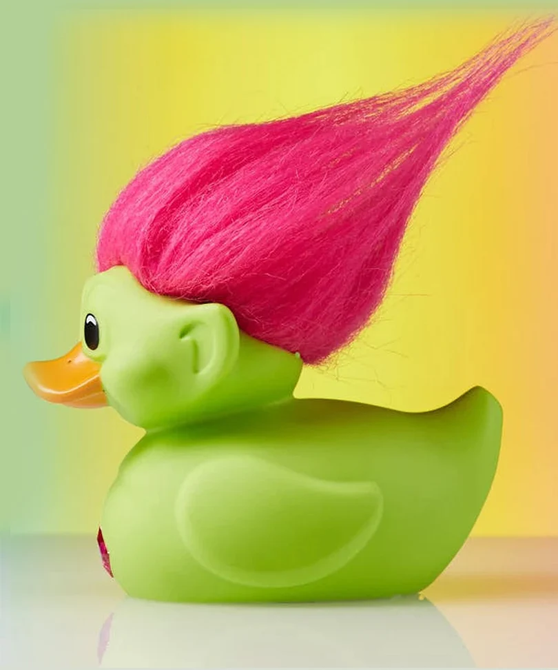 Trolls Green Troll with Pink Hair Tubbz Cosplaying Duck Collectable - immagine 2