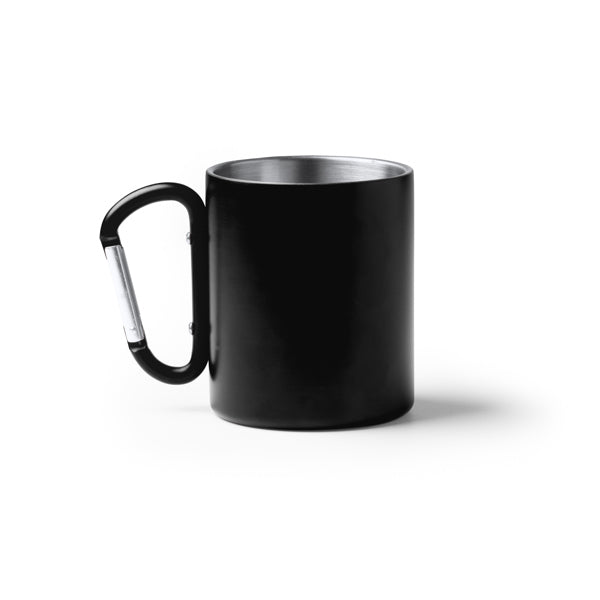 Tazza Doppia Parete in Acciaio Inox 304 con Moschettone in Alluminio Riciclato 300ml - immagine 2